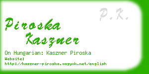piroska kaszner business card